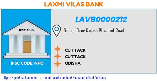 Laxmi Vilas Bank Cuttack LAVB0000212 IFSC Code