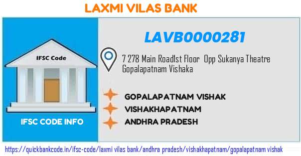 Laxmi Vilas Bank Gopalapatnam Vishak LAVB0000281 IFSC Code