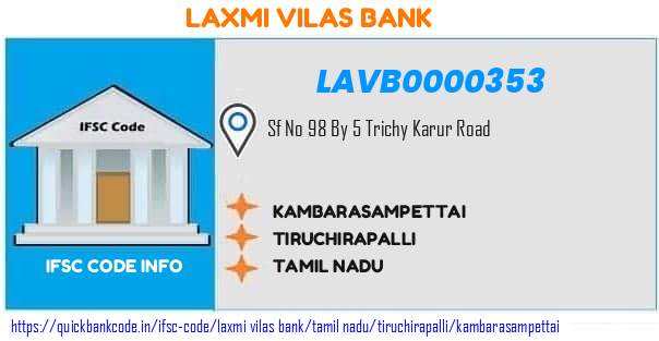 Laxmi Vilas Bank Kambarasampettai LAVB0000353 IFSC Code