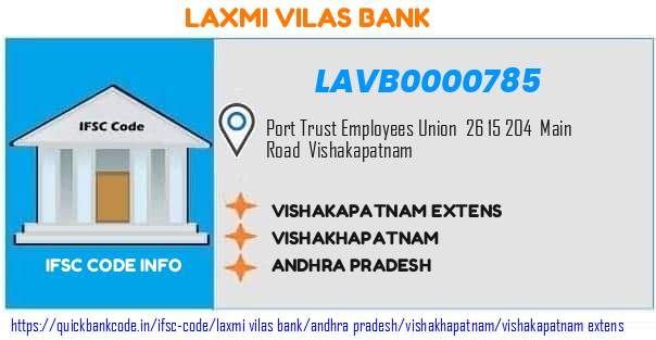 Laxmi Vilas Bank Vishakapatnam Extens LAVB0000785 IFSC Code
