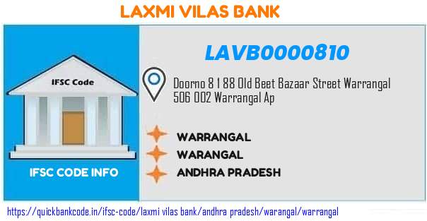 Laxmi Vilas Bank Warrangal LAVB0000810 IFSC Code