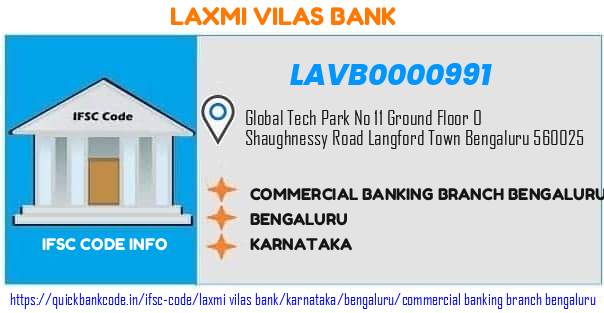 Laxmi Vilas Bank Commercial Banking Branch Bengaluru LAVB0000991 IFSC Code