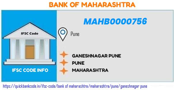 Bank of Maharashtra Ganeshnagar Pune MAHB0000756 IFSC Code