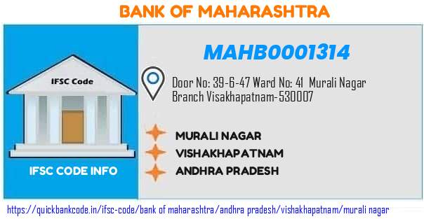 Bank of Maharashtra Murali Nagar MAHB0001314 IFSC Code