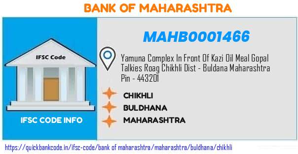 Bank of Maharashtra Chikhli MAHB0001466 IFSC Code