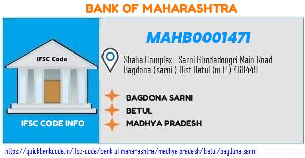 Bank of Maharashtra Bagdona Sarni MAHB0001471 IFSC Code