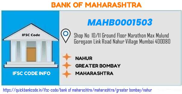 Bank of Maharashtra Nahur MAHB0001503 IFSC Code