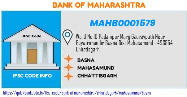 Bank of Maharashtra Basna MAHB0001579 IFSC Code