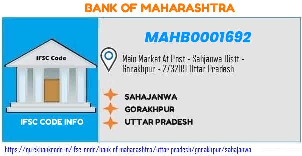MAHB0001692 Bank of Maharashtra. SAHJANWA