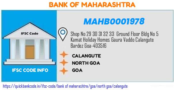 MAHB0001978 Bank of Maharashtra. CALANGUTE
