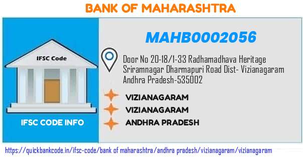 Bank of Maharashtra Vizianagaram MAHB0002056 IFSC Code