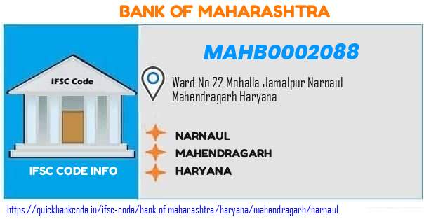 Bank of Maharashtra Narnaul MAHB0002088 IFSC Code