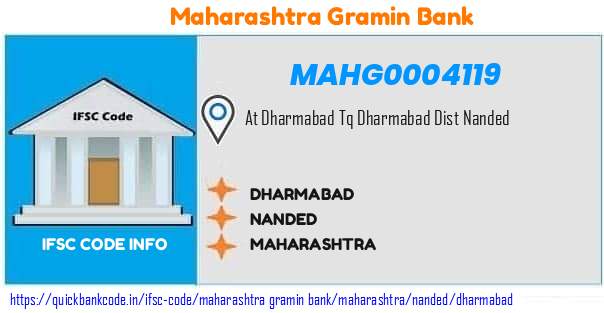 Maharashtra Gramin Bank Dharmabad MAHG0004119 IFSC Code