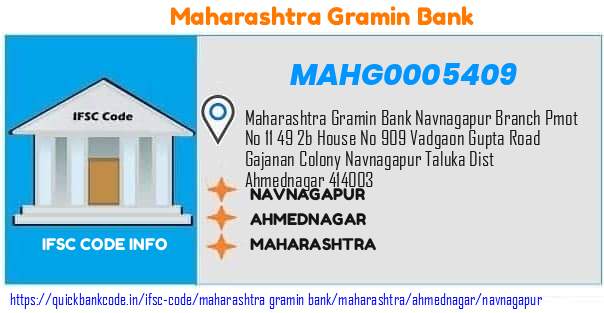 Maharashtra Gramin Bank Navnagapur MAHG0005409 IFSC Code