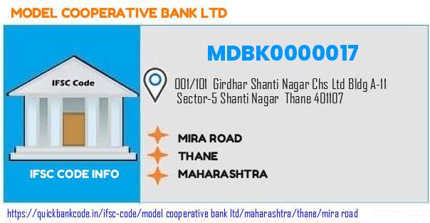 Model Cooperative Bank Mira Road MDBK0000017 IFSC Code