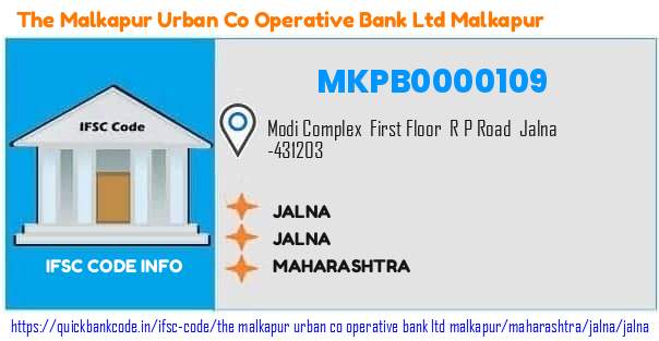 MKPB0000109 Malkapur Urban Co-operative Bank. JALNA
