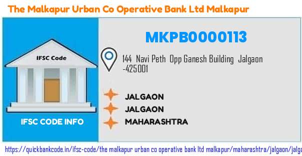 MKPB0000113 Malkapur Urban Co-operative Bank. JALGAON
