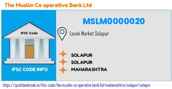 The Muslim Co Operative Bank Solapur MSLM0000020 IFSC Code