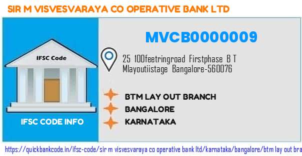 Sir M Visvesvaraya Co Operative Bank Btm Lay Out Branch MVCB0000009 IFSC Code