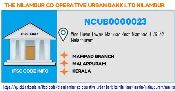 The Nilambur Co Operative Urban Bank   Nilambur Mampad Branch NCUB0000023 IFSC Code