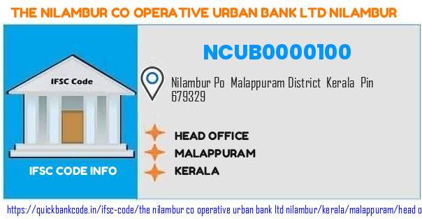 The Nilambur Co Operative Urban Bank   Nilambur Head Office NCUB0000100 IFSC Code