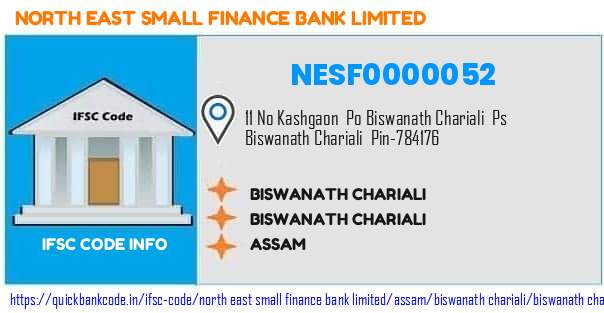 North East Small Finance Bank Biswanath Chariali NESF0000052 IFSC Code