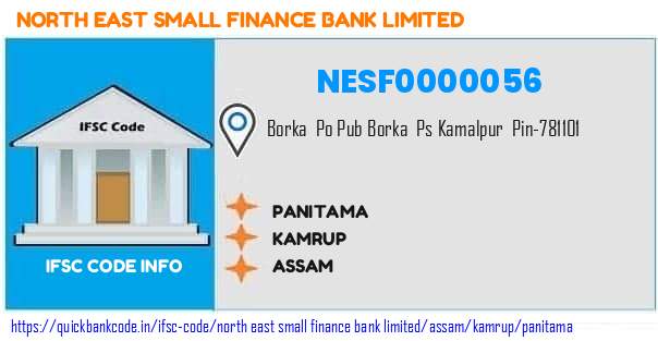 North East Small Finance Bank Panitama NESF0000056 IFSC Code