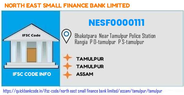 North East Small Finance Bank Tamulpur NESF0000111 IFSC Code