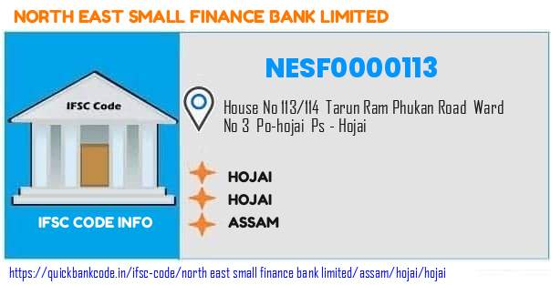 NESF0000113 North East Small Finance Bank. HOJAI