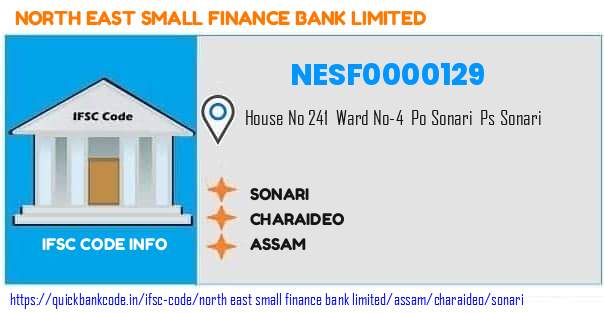 NESF0000129 North East Small Finance Bank. SONARI