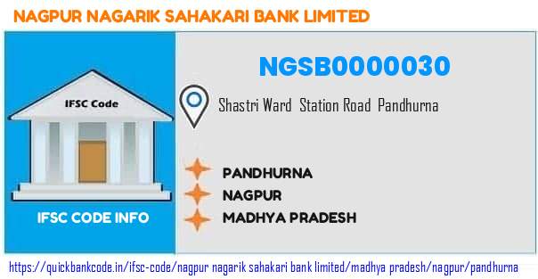 Nagpur Nagarik Sahakari Bank Pandhurna NGSB0000030 IFSC Code
