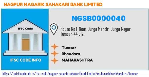 Nagpur Nagarik Sahakari Bank Tumsar NGSB0000040 IFSC Code