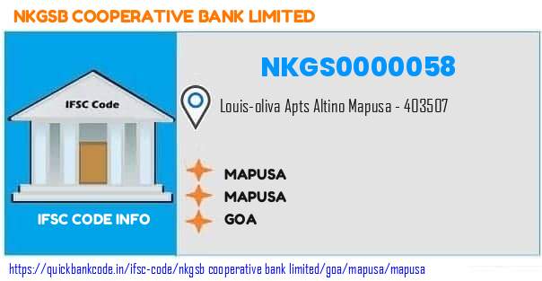 Nkgsb Cooperative Bank Mapusa NKGS0000058 IFSC Code