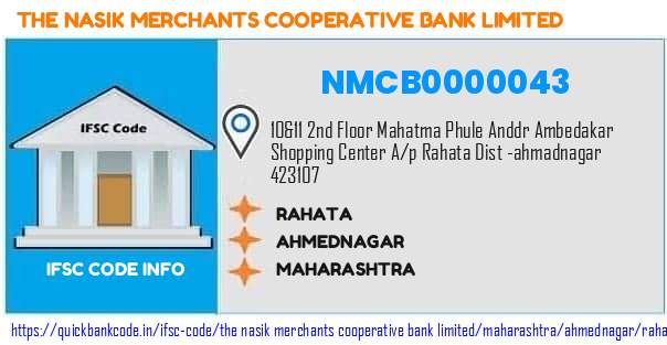 The Nasik Merchants Cooperative Bank Rahata NMCB0000043 IFSC Code