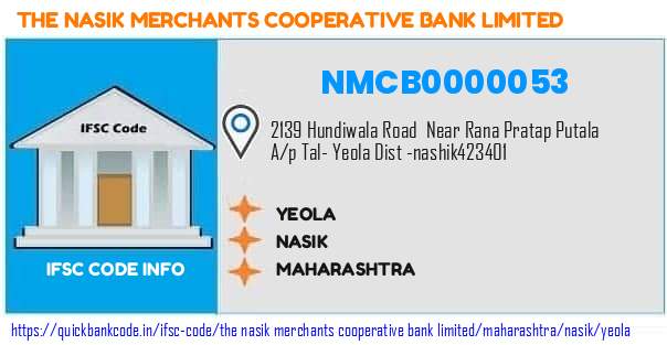 The Nasik Merchants Cooperative Bank Yeola NMCB0000053 IFSC Code