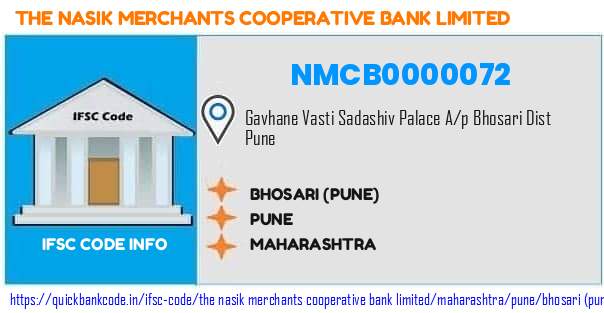 The Nasik Merchants Cooperative Bank Bhosari pune NMCB0000072 IFSC Code
