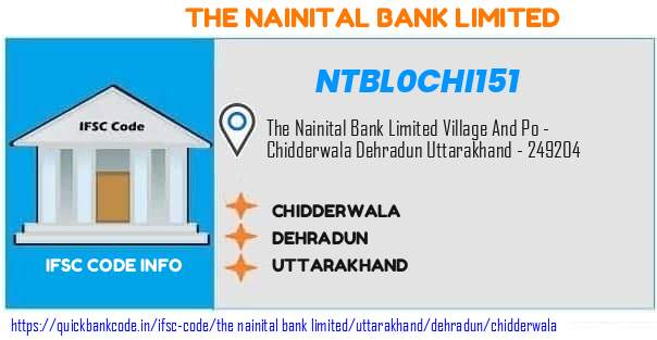 The Nainital Bank Chidderwala NTBL0CHI151 IFSC Code