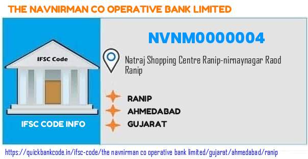 The Navnirman Co Operative Bank Ranip NVNM0000004 IFSC Code