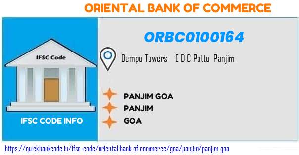 Oriental Bank of Commerce Panjim Goa ORBC0100164 IFSC Code