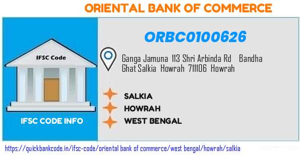 Oriental Bank of Commerce Salkia ORBC0100626 IFSC Code