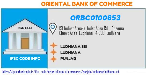 Oriental Bank of Commerce Ludhiana Ssi ORBC0100653 IFSC Code
