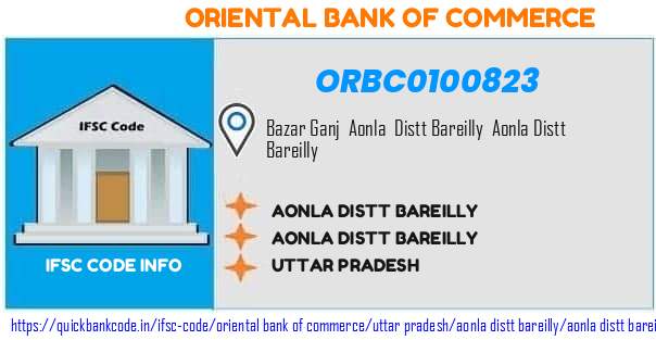 Oriental Bank of Commerce Aonla Distt Bareilly ORBC0100823 IFSC Code