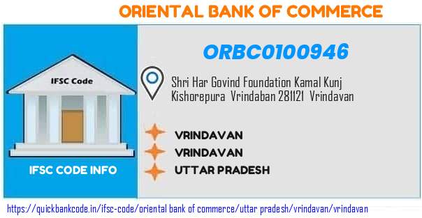 Oriental Bank of Commerce Vrindavan ORBC0100946 IFSC Code