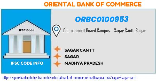 Oriental Bank of Commerce Sagar Cantt ORBC0100953 IFSC Code