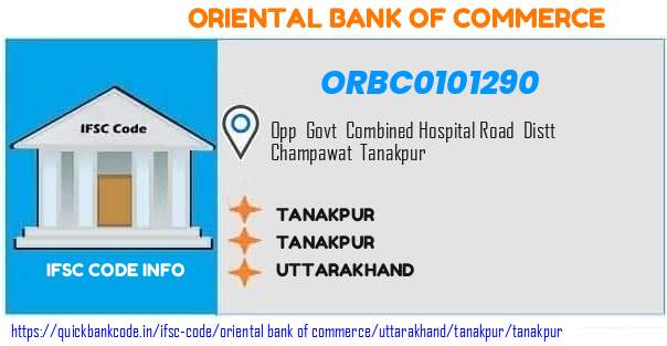 Oriental Bank of Commerce Tanakpur ORBC0101290 IFSC Code