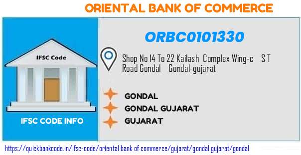 Oriental Bank of Commerce Gondal ORBC0101330 IFSC Code