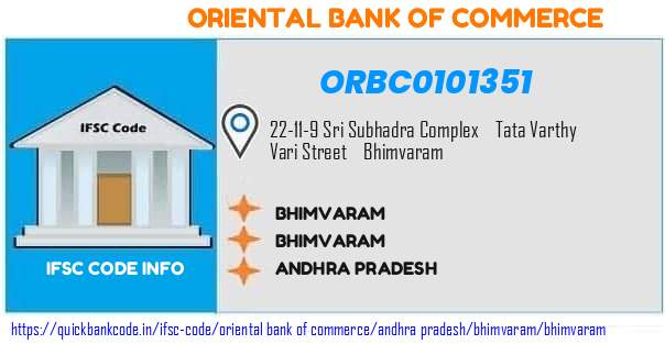 Oriental Bank of Commerce Bhimvaram ORBC0101351 IFSC Code