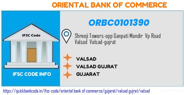 Oriental Bank of Commerce Valsad ORBC0101390 IFSC Code