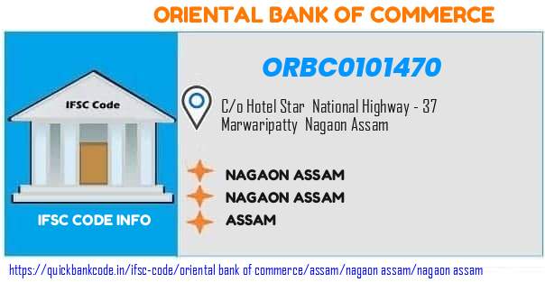 Oriental Bank of Commerce Nagaon Assam ORBC0101470 IFSC Code