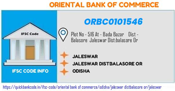 Oriental Bank of Commerce Jaleswar ORBC0101546 IFSC Code